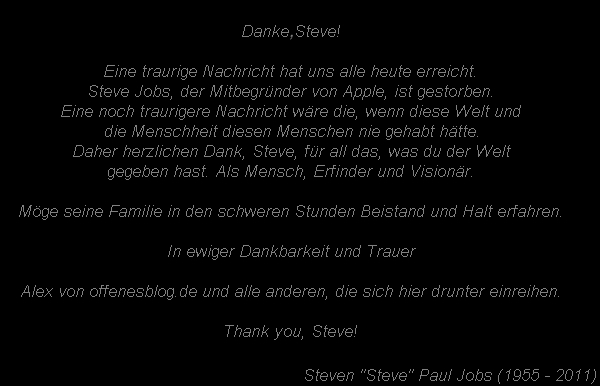 Steve Jobs 1955 - 2011