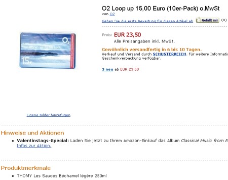 amazon.de Fehler