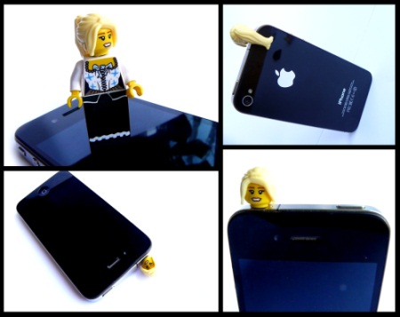 Lego Dirndl als iPhone Dock-Schutz und Card-Slide-Opener