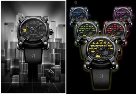 Pacman und Space Invaders Uhr von Romain Jerome