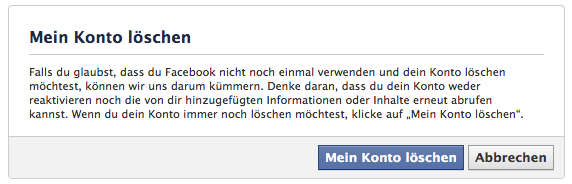 Facebook löschen