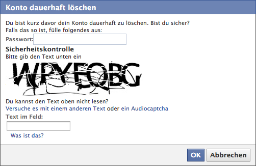 Facebook löschen