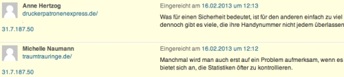 Spamkommentare