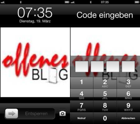 iPhone Sperrbildschirm