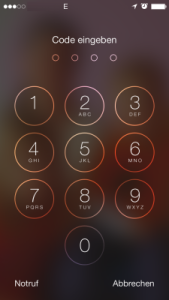 iOS 7 iPhone Sperre Code