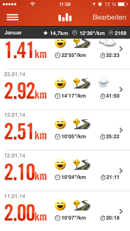 Nike+ Strecke