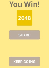 You win 2048 - share