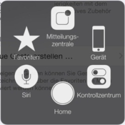 Apple Assistive Touch Menü