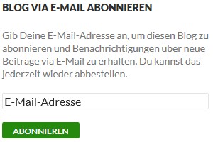 Blog abonnieren Plugin/Widget