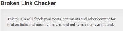Screenshot Broken Link Checker WordPress.org
