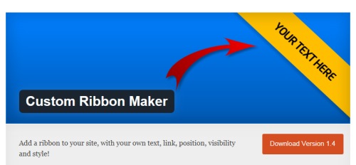 Custom Ribbon Maker WordPress Plugin