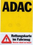 ADAC Rettungskarte Aufkleber