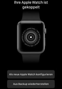 Apple Watch gekoppelt