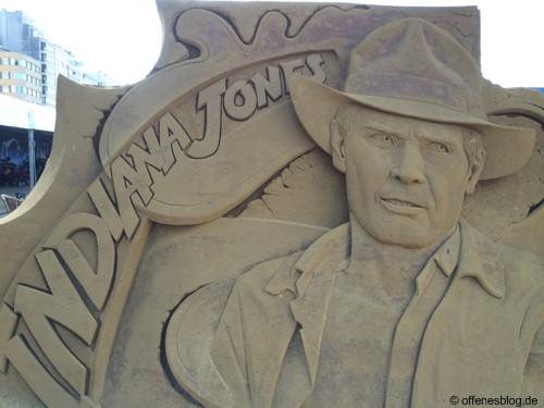 Sandskulpturen Indiana Jones