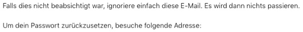 WordPress Passwort zurücksetzen ignorieren