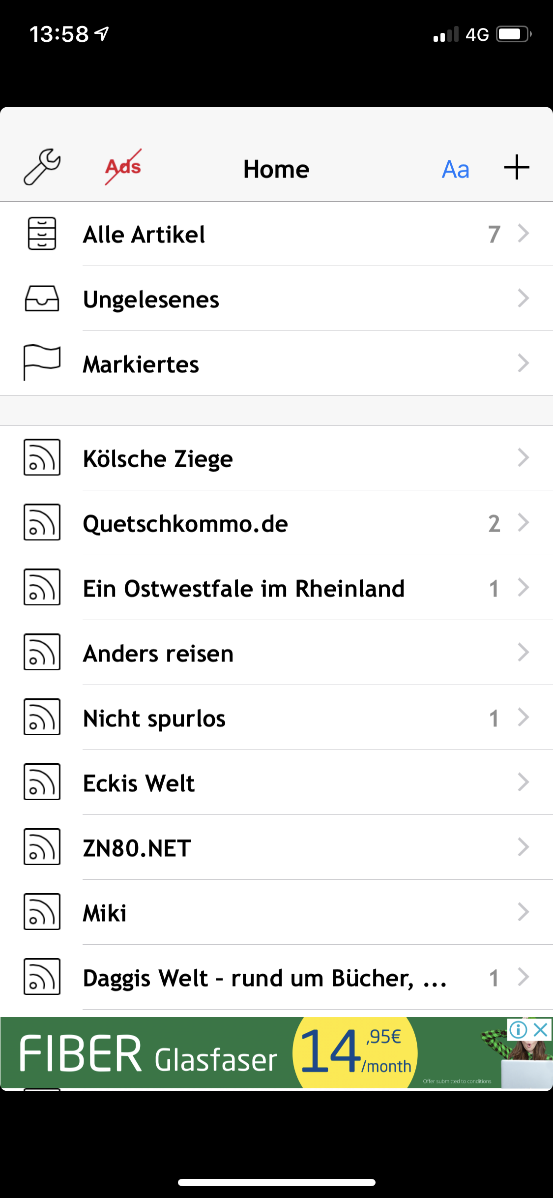 RSS Reader App